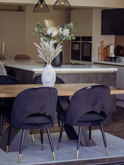 Bjorn Dining Chair in Black Velvet