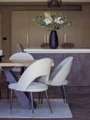 Bjorn Dining Chair in Beige Leather