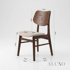 ALUXO® Daisy 1.5m Walnut Dining Set – 4-Leg Base Table with 4/6 Kingswood Oatmeal Bouclé Chairs