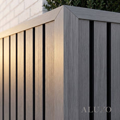 Kladd™ Exterior Wall Panel Composite Cladding Corner Trim - Grey Oak | 180cm / 290cm (Set of 2)