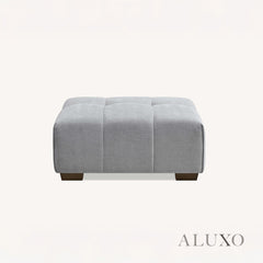ALUXO® Leonard Left Hand Corner Sofa – Cloudy Grey Bouclé Fabric