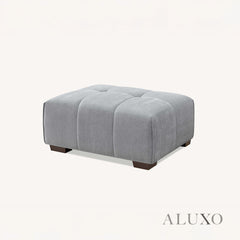 ALUXO® Leonard Left Hand Corner Sofa – Cloudy Grey Bouclé Fabric