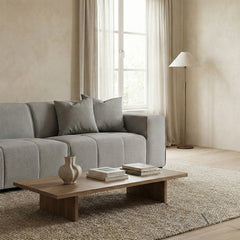 ALUXO® Leonard Left Hand Facing (LHF) Corner Sofa – Cloudy Grey Bouclé