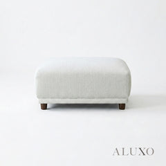 ALUXO® Lottie Modular Footstool – Polar Bouclé | Upholstered Ottoman