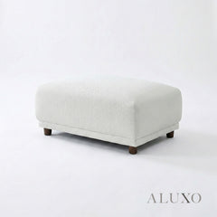 ALUXO® Lottie Modular Footstool – Polar Bouclé | Upholstered Ottoman