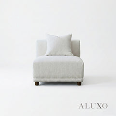 ALUXO® Lottie 5-Piece Modular Corner Sofa – Polar Bouclé | Customisable Layout