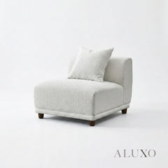 ALUXO® Lottie 5-Piece Modular Corner Sofa – Polar Bouclé | Customisable Layout