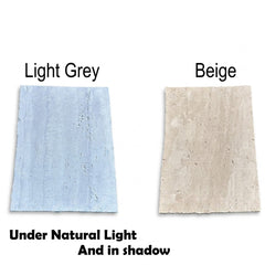 Sample – Travertine MCM Flexible Stone Outdoor Wall Panel | Beige & Light Grey