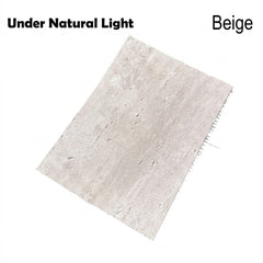 Sample – Travertine MCM Flexible Stone Outdoor Wall Panel | Beige & Light Grey
