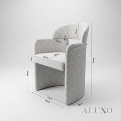 ALUXO® Madrid Boucle Dining Chair – Set of 2