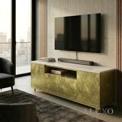 Mosaic Wall Tiles - Hexagon Gold 30cm x 30cm (Set of 10) | Self Adhesive