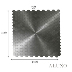 Mosaic Wall Tiles - Mini Hexagon Black 30cm x 30cm (Set of 10) | Self Adhesive