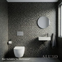 Mosaic Wall Tiles - Square Black 30cm x 30cm (Set of 10) | Self Adhesive