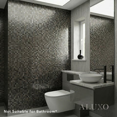 Mosaic Wall Tiles - Square Black 30cm x 30cm (Set of 10) | Self Adhesive