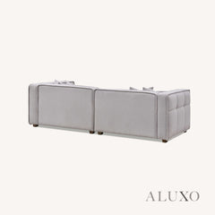 ALUXO® Murray 4-Seater Sofa & Chair Set – Putty Bouclé Fabric
