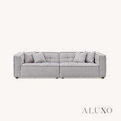 ALUXO® Murray 4-Seater Sofa & Chair Set – Putty Bouclé Fabric