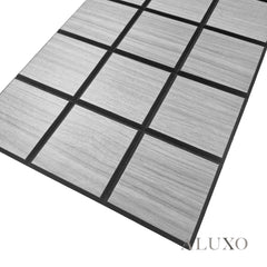 Panelux™ Lite Grid Acoustic Wall Panels - 120x30cm (Set of 4) | Self Adhesive, 5 Colours