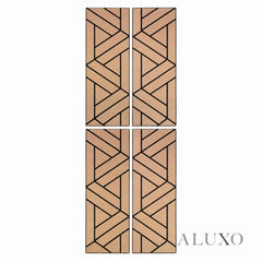 Panelux™ Lite Lattice Acoustic Wall Panels - 120x30cm (Set of 4) | Self Adhesive, 5 Colours