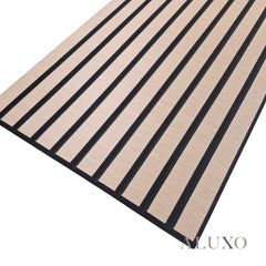 Panelux™ Lite Slatted Acoustic Wall Panels - 120x30cm (Set of 4) | Self Adhesive, 5 Colours