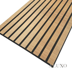 Panelux™ Lite Slatted Acoustic Wall Panels - 120x30cm (Set of 4) | Self Adhesive, 5 Colours