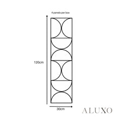 Panelux™ Lite Halo Acoustic Wall Panels - 120x30cm (Set of 4) | Self Adhesive, 5 Colours