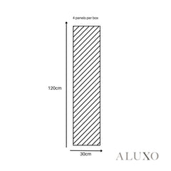 Panelux™ Lite Herringbone Acoustic Wall Panels - 120x30cm (Set of 4) | Self Adhesive, 5 Colours