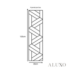 Panelux™ Lite Lattice Acoustic Wall Panels - 120x30cm (Set of 4) | Self Adhesive, 5 Colours