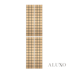 Panelux™ Lite Grid Acoustic Wall Panels - 120x30cm (Set of 4) | Self Adhesive, 5 Colours