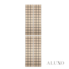 Panelux™ Lite Grid Acoustic Wall Panels - 120x30cm (Set of 4) | Self Adhesive, 5 Colours