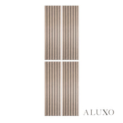 Panelux™ Lite Slatted Acoustic Wall Panels - 120x30cm (Set of 4) | Self Adhesive, 5 Colours