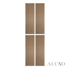 Panelux™ Lite Slatted Acoustic Wall Panels - 120x30cm (Set of 4) | Self Adhesive, 5 Colours