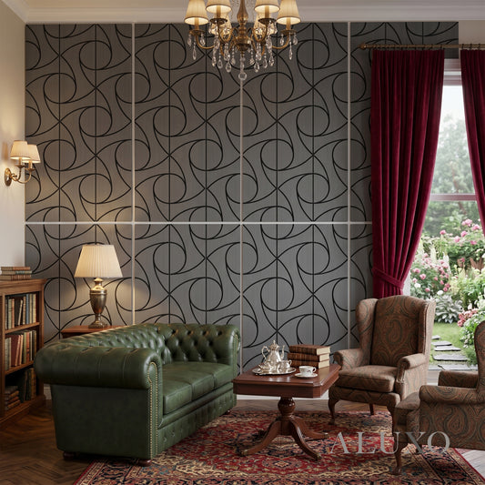 Panelux™ Lite Spiral Acoustic Wall Panels - 120x30cm (Set of 4) | Self Adhesive, 5 Colours