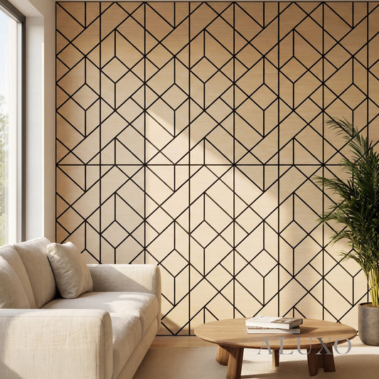 Panelux™ Lite Shard Acoustic Wall Panels - 120x30cm (Set of 4) | Self Adhesive, 5 Colours