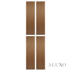 Panelux™ Lite Slatted Acoustic Wall Panels - 120x30cm (Set of 4) | Self Adhesive, 5 Colours