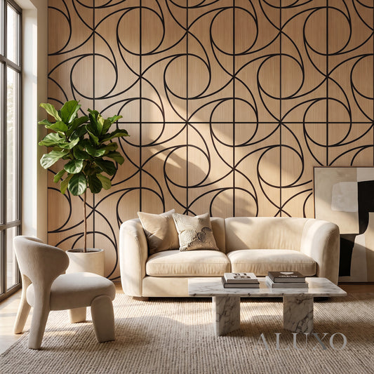 Panelux™ Lite Spiral Acoustic Wall Panels - 120x30cm (Set of 4) | Self Adhesive, 5 Colours