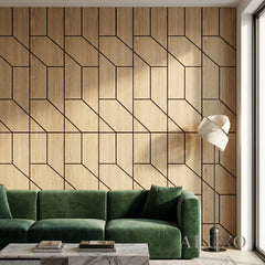 Panelux™ Lite Wedge Acoustic Wall Panels - 120x30cm (Set of 4) | Self Adhesive, 5 Colours