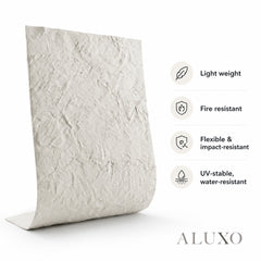 Outdoor Off White Riven MCM Flexible Stone | 120x60cm Weather-Proof Exterior Panel (Set of 4)
