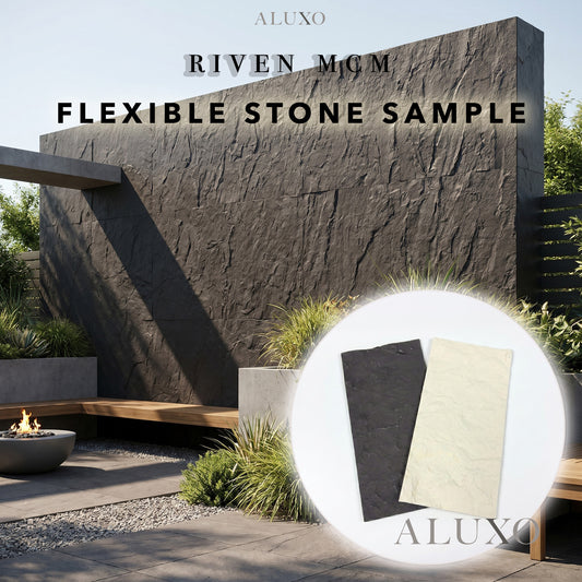 Sample - Riven MCM Flexible Stone Wall Panel | Off White & Grey