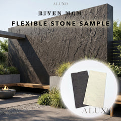 Sample - Riven MCM Flexible Stone Wall Panel | Off White & Grey