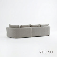ALUXO® Rubin Right Hand Facing (RHF) Corner Sofa – Pebble Grey Bouclé