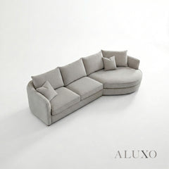 ALUXO® Rubin Right Hand Facing (RHF) Corner Sofa – Pebble Grey Bouclé