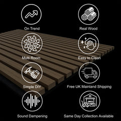 ALUXO® Acoustic Square Wall Panel 60 x 60cm (SET of 4) - Natural Oak