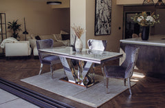 Valeria 180cm Marble Top Dining Table