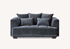 ALUXO® Gramercy 3 & 2 Seater Sofas in Steel Grey Velvet – Modern Luxury