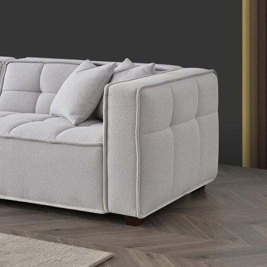 ALUXO® Murray 4-Seater Sofa & Chair Set – Putty Bouclé Fabric