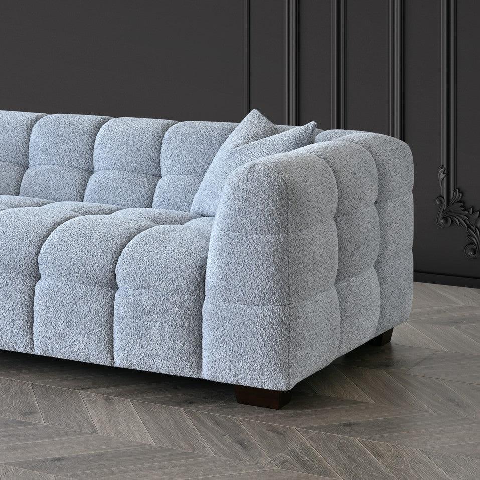 Tribeca Sofa Range in Pearl Boucle Fabric