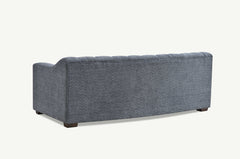 ALUXO® Astoria 3-Seater Sofa in Iron Grey Bouclé Fabric – Deep Channel Stitching