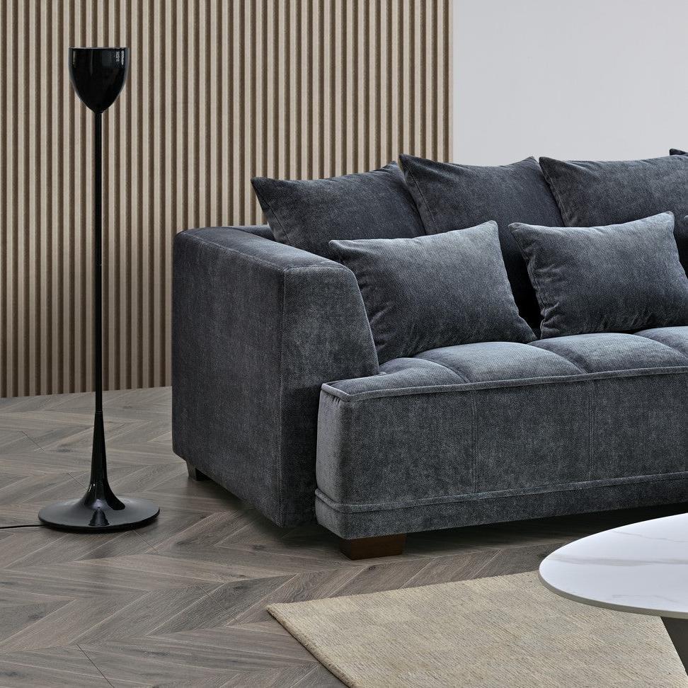 Black Friday Gramercy Corner Group in Steel Velvet