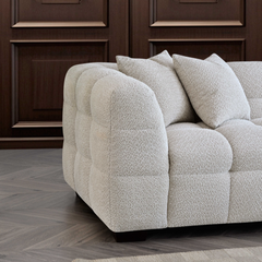 Tribeca Sofa Range in Oatmeal Boucle Fabric