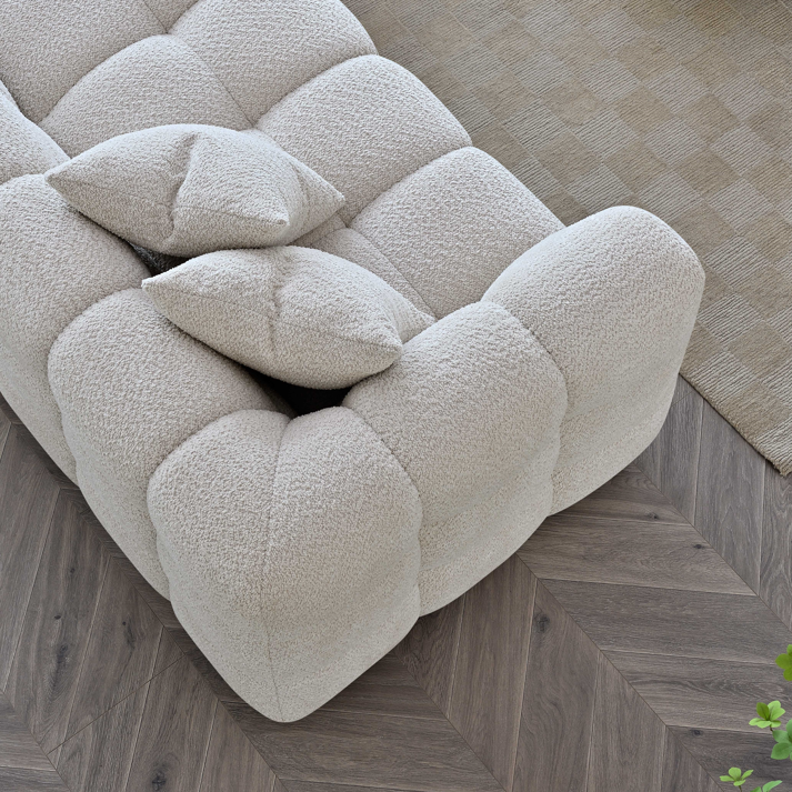 Tribeca Sofa Range in Oatmeal Boucle Fabric